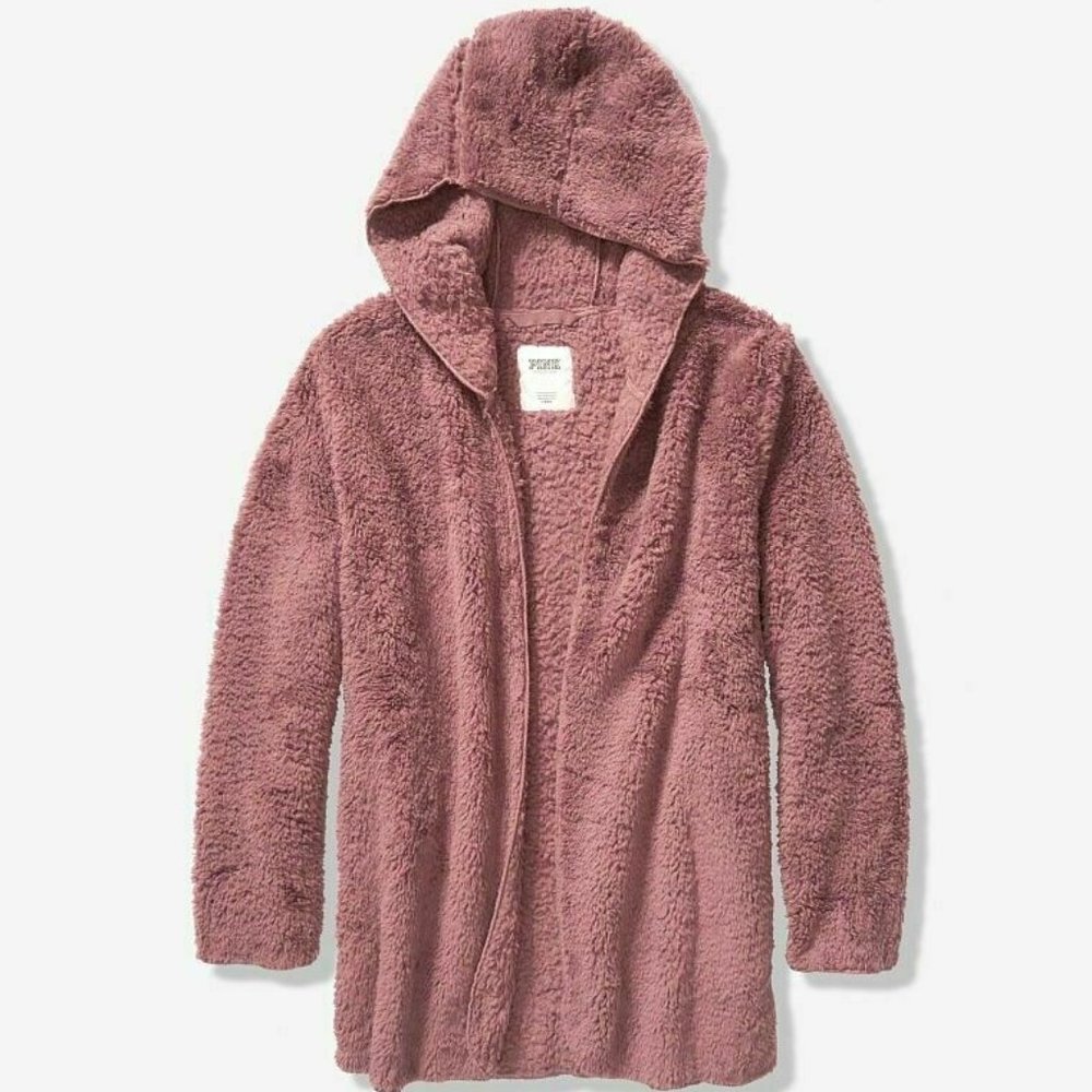 VICTORIA'S SECRET PINK SHERPA HOODIE JACKET COAT